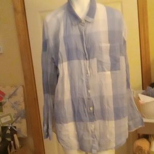 Light blue button up